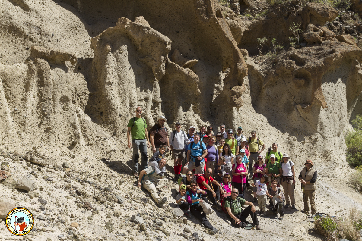 Grupo Montañero Choya en el Monumento Natural de Los Derriscaderos